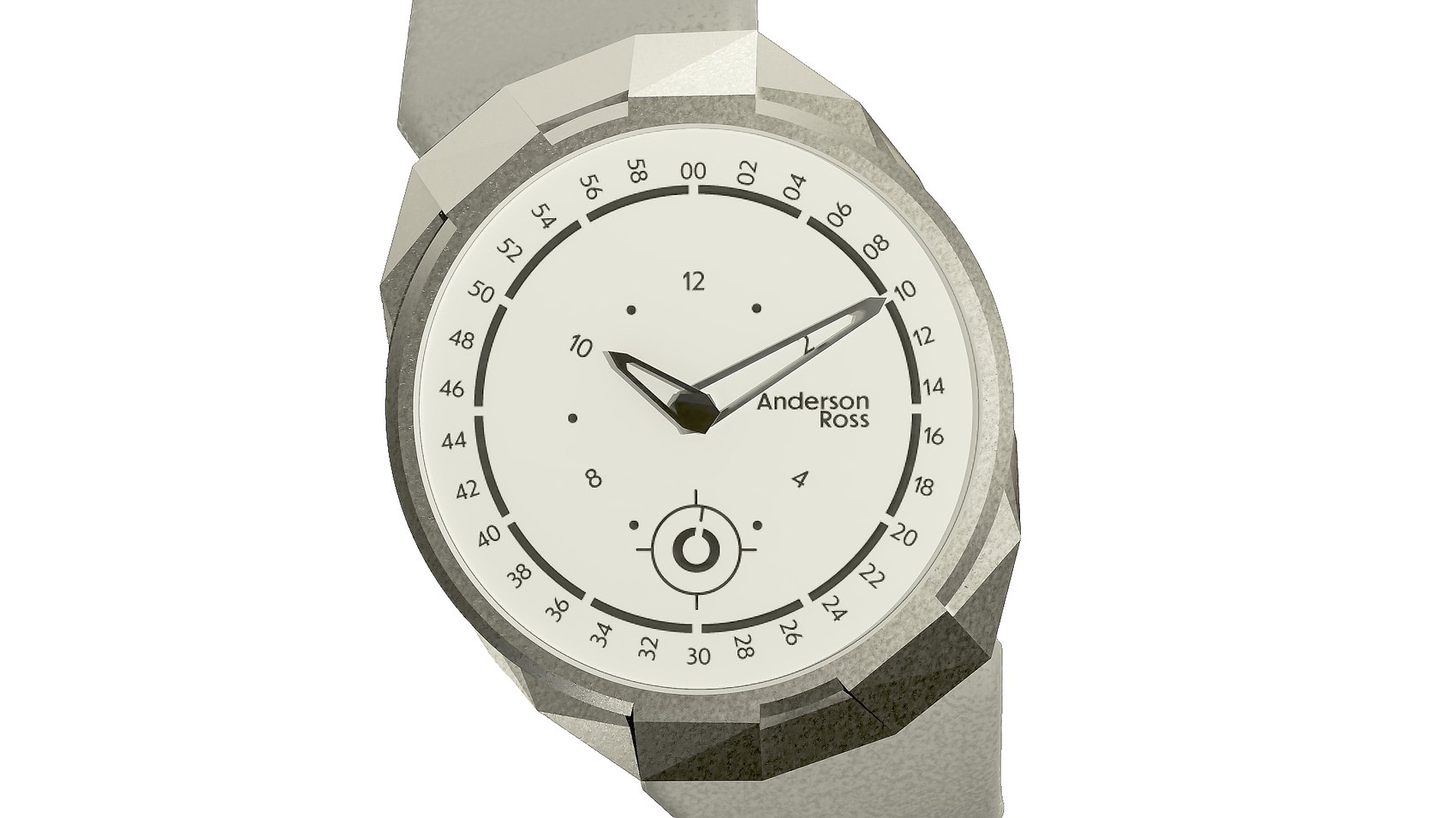 The Debut from an angle, showing the faceted case.